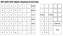Sam4s ER 945 Keyboard layout for programming descriptions